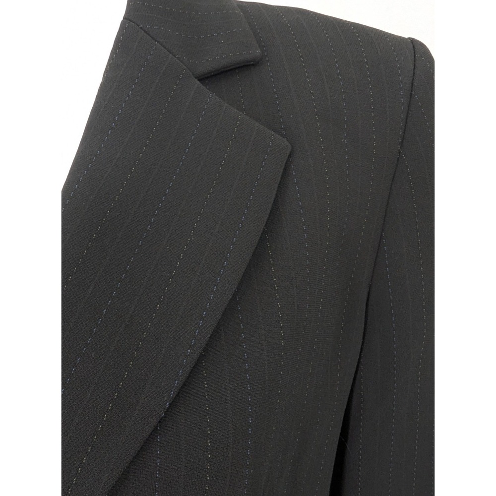 Context Black Pinstriped Workwear Blazer Women's Size 4 - Picture 6 of 9